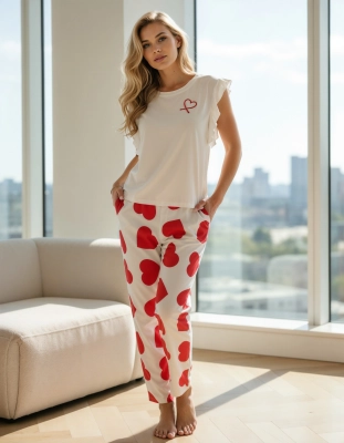 HEARINIA SLEEPWEAR red