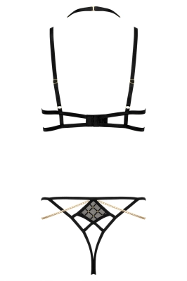 Komplet bielizny - TP101 2pcs set black-gold