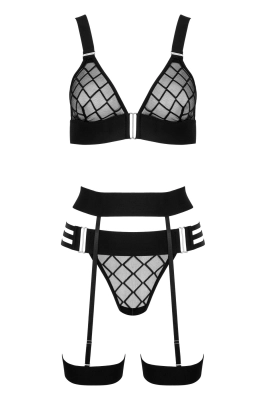 Komplet bielizny - THP105 3pcs set black