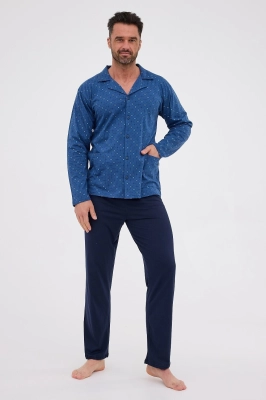 Piżama Cornette 114/78 dł/r 3XL-5XL męska rozpinana