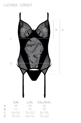 LUSSINDA CORSET black