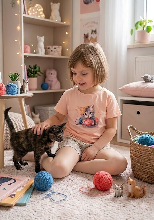 Piżama Cornette Kids Girl 787/125 Kity 4 kr/r 98-128