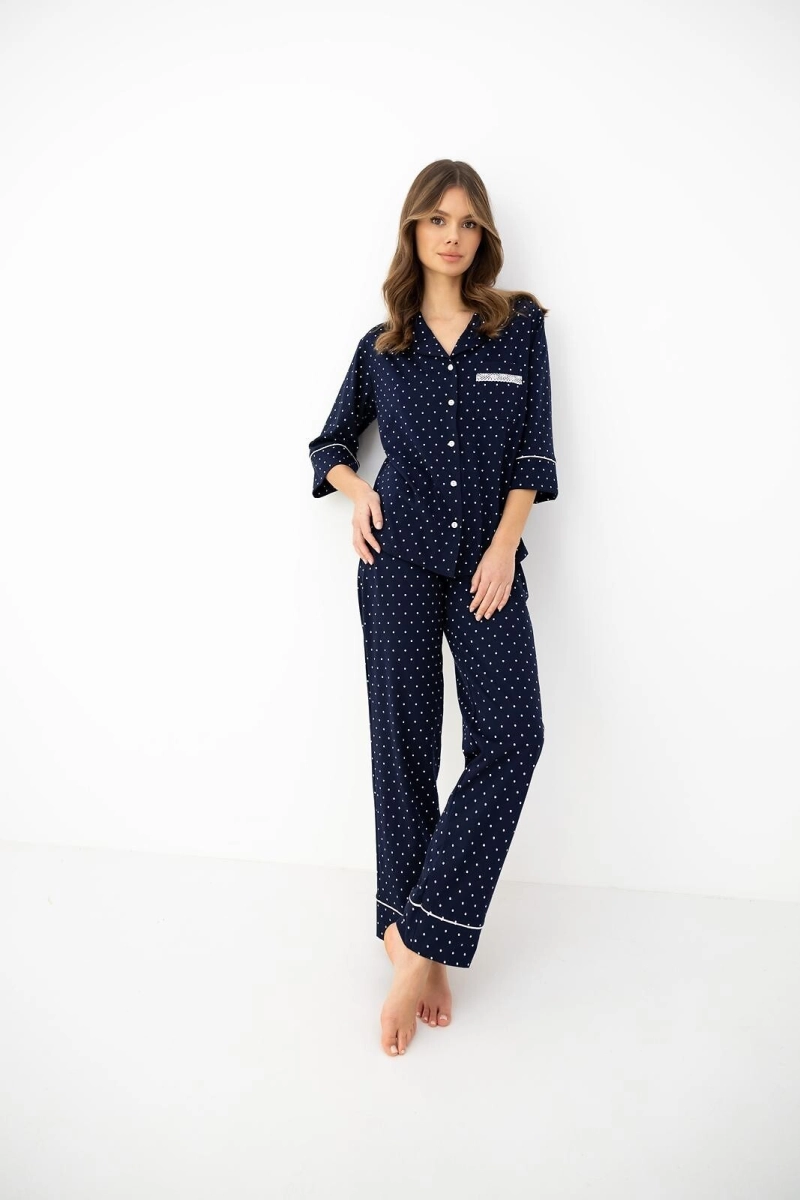 Piżama Sensis Parker 3/4 S-XL rozpinana