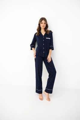 Piżama Sensis Parker 3/4 S-XL rozpinana