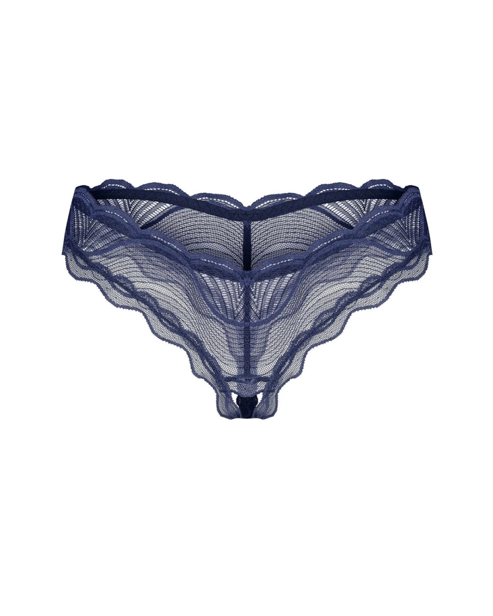 Figi Obsessive Nightly Blue Crotchless Thong XS-2XL 