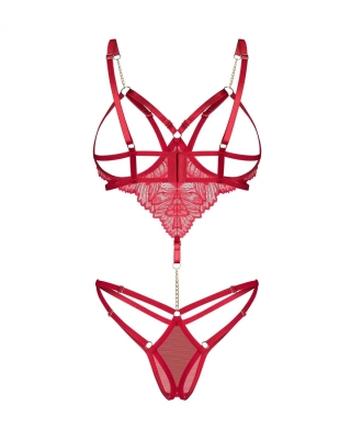 Body Obsessive Matildea Cupless & Crotchless Teddy S-XL
