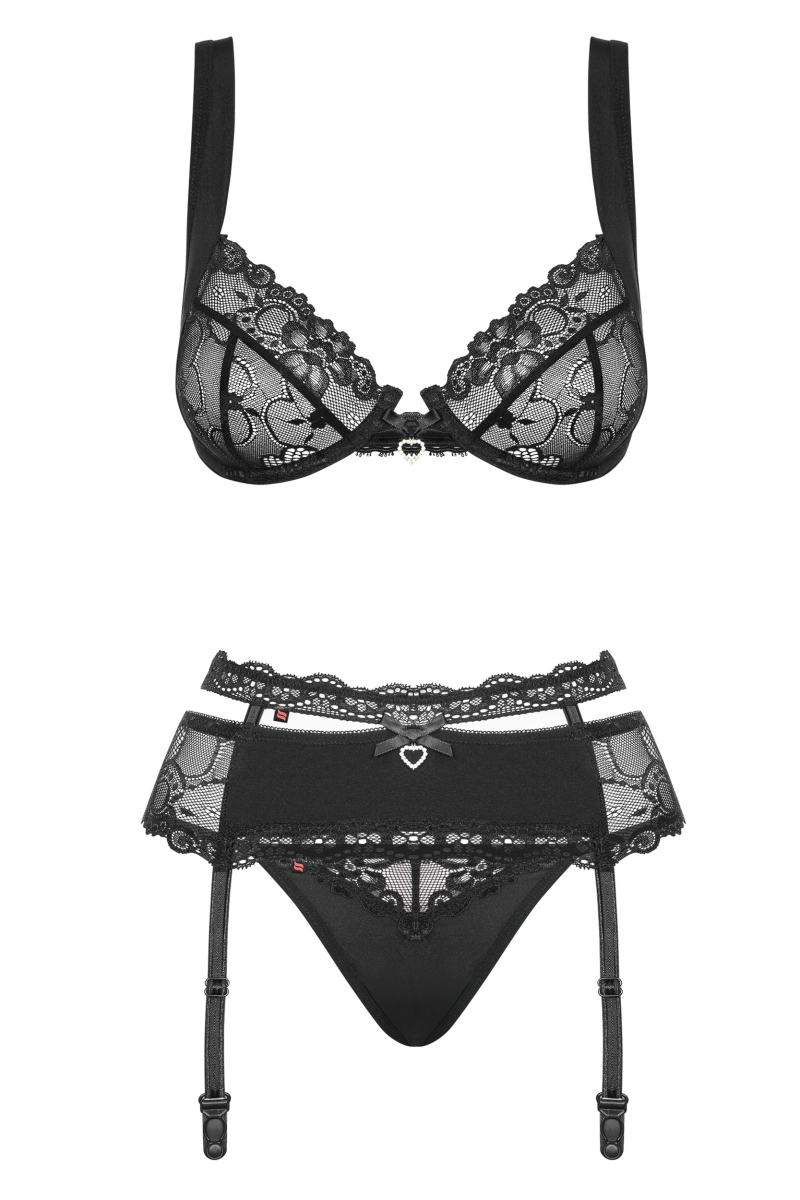 Komplet Obsessive Heartina Set S-XL 