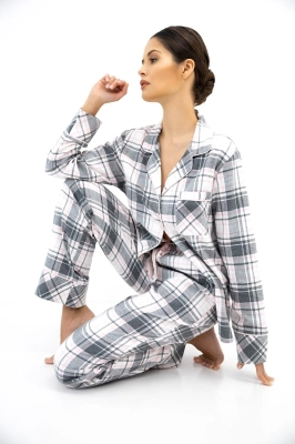 Piżama Sensis Ashlyn dł/r XS-2XL rozpinana