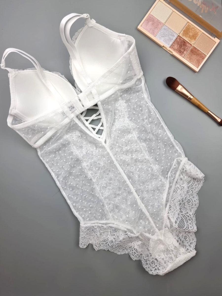 Body koronkowe - Ecru 